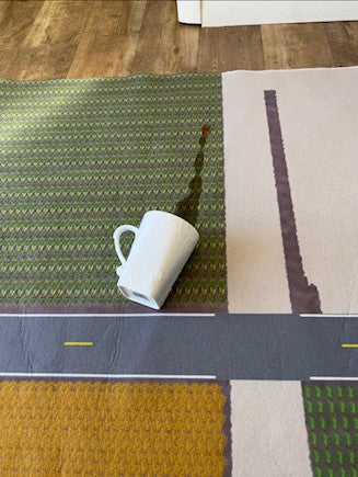 How to clean your farm rug. Mess was made on the rug.