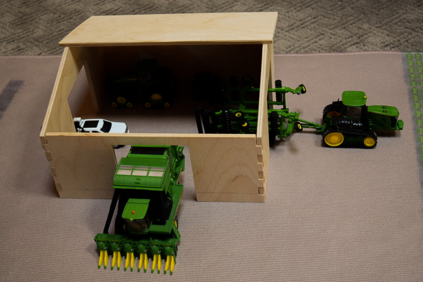 Wood Equipment Shed For Farm Toys